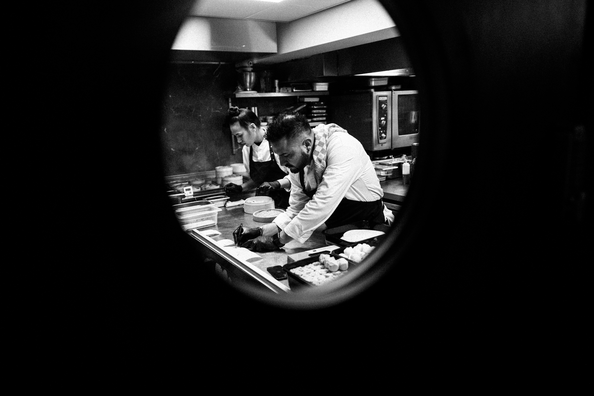 The kitchen at work